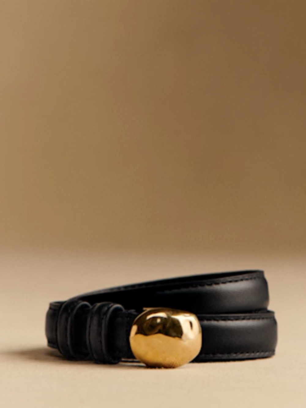 NEW WITHOUT TAG SEZANE Lisa Belt - Black 75 cm